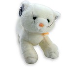 Vtg Applause Casey Kitty White Cat Stuffed Animal Plush Toy Pink Ribbon 1986