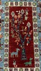  Vintage Style Afghan persian Inspired Wool Rug Earthy Tones  Premiu Handmade