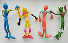 4  Vintage 1960s  Space Alien Novelty Bendy Rubber Toy Figure Hong Kong 5 