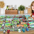 Kids Car Road Rugs City Map Play Mat English Version Bedroom Rug