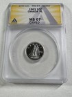 1963 Canada 10 Cents Proof Like Silver Coin Graded Ms 67 Cameo By Anacs