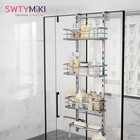 Swtymiki Over The Door Shower Caddy - 4 Tier Adjustable Shower Organizer Hanging