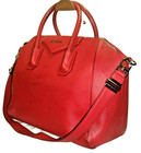 Givenchy Gorgeous Antigona Magenta Sugar Goatskin Med Satchel Shoulder Bag Euc 