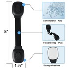 Cabinet Locks Baby Proofing Child Safety Strap Locks Adhesive Black No Drill