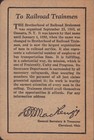 1950 Constitution Order Of Railroad Trainmen Of America