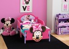 Girls Pink Toddler Bed Minnie Mouse With Safety Rails Kids Bedroom Furniture