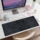 Gaming Mouse Pad Large 31 5 X 11 8in Topographic Keyboard Mousepad For Non-slip