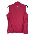 Adidas Women   s Climaproof Vest Large Pink Full Zip Lightweight Pockets Golf 