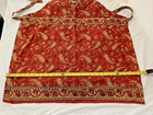 Apron Red Paisley 100  Cotton Made India Vintage Country