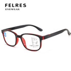 Progressive Multifocus Anti-blue Light Reading Glasses Men Women Square Glasses 