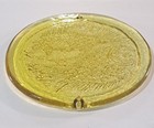 Vintage Blenko Zodiac Suncatcher Glass Pisces Yellow Round Hanging Window Decor