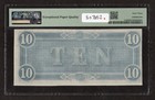 1864  10 T-68 Confederate States Of America Note - Pmg 63 Epq