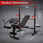 900lbs 6-in-1 Weight Bench Set W  Squat Rack Adjustable Incline Bench Press Set