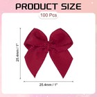 100pcs 1  Mini Satin Ribbon Bows For Diy Craft Party Decoration Burgundy