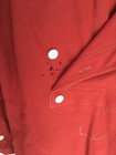 Vintage Cairns   Brother Red Wool Fireman s Bib Shirt Used Damaged White Buttons