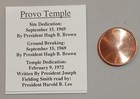 Provo  Utah Lds Mormon Counter Stamped Punched On Lincoln Cent Penny Coin Ut