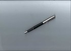 Parker Frontier Black Fountain Pen  Chrome Trim Fine Steel Nib Cartridge-usa