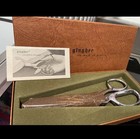Gingher Dressmaker Scissors Bent-handle Steel Blades With Leather Sheath   Box