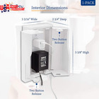 Twin Door Baby Safety Outlet Cover Box For Babyproofing Outlets - More Interior