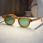 Vintage Johnny Depp Sunglasses Solid Acetate 1960 s Glasses Green Sun Glasses