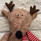 Gg  Gund 20  Reindeer Brown Plush Stuffed Toy Red White Scarf Christmas Deer