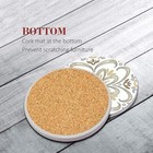 Coaster For Drinks Set Of 6  Ceramic Gray Moroccan Talavera Absorbent Tiles
