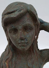 Vtg Cast Iron Mermaid 7 t Statue Figurine Doorstop Mythological Sculpture Rustic