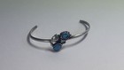 Vintage Native American Sterling Silver And Turquoise Child s Bracelet 4 03g
