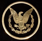 Morgan Silver Dollar Cut Out Coin Eagle Gold Plated