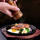 Salt   Pepper Grinder Mill Set Wood W  Adjustable Coarseness 5 5in   Set Of 2