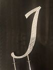 Rhinestone Crystal Silver Letter I Cake Topper Decoration 5-1 4    High