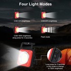 4 Pcs Portable Mini Cob Work Light Rechargeable Flashlight Keychain 1000 Lumens