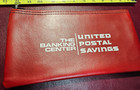 Vintage United Postal Saving  Bank Deposit Cash Money Bag Zipper Fdic