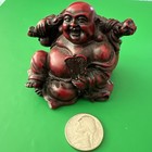 Vintage Antique Asian Chinese Japanese Carved Wood Buddha Monk Netsuke Figurine