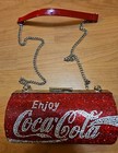 Coca-cola Vtg Red Crystal Barrel Crossbody Wristlet Clutch Purse Forever 21