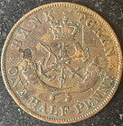 1852 Bank Of Upper Canada 1 2 Penny Token Lot  8b