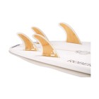 Dorsal Surfboard Fins Bamboo Quad Set  4  Hexcore Honeycomb Future Compatible