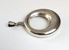 Vintage Sterling Silver Perfume Snuff Bottle 2  Donut Shape Pendant Mexico