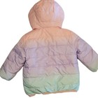 Wonder Nation Jacket 2t Toddler Puffer Rainbow Pastel Fuzzy Fleece Warm Soft 