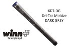 Set Of 6 - Winn Golf - Dri-tac Midsize Grip Dark Gray 6dt-dg