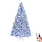 6ft 7ft 8ft Christmas Tree Xmas Artificial Holiday With Led Light Metal Stand