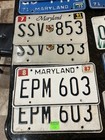 Vtg Maryland License Plates 6 Pairs 1 Single Lot Of 13