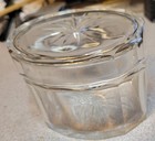Vintage Cut Glass Dresser vanity Jar About 4 5 X 3 X 3