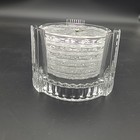 Waterford Crystal Marquis Diamond 7 Piece Coaster Set Clear Glass Vintage 1980s