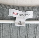 Women   s Xl Liz Claiborne Long Sleeve Striped Dress Top