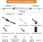 Under Cabinet Lights Kit  Led Smart Dimmable Strip Lighting Fixtures   24v Plug 