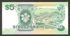 Singapore 5 Dollars Ship Twakow Thomas De La Rue P-19 1989 Aunc