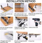 Folding Shelf Brackets Wall Mounted Heavy Duty Triangle Shelf 2pcs Black silve