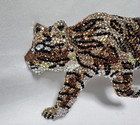 K  Baumann Tiger Leopard Panther Prowl Rhinestone Belt Buckle Swarovski Crystals