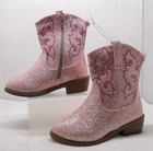 Cowboy Boots Little Kids  Size Us 1 Blush  Pink Sparkle Glitter By Pawz